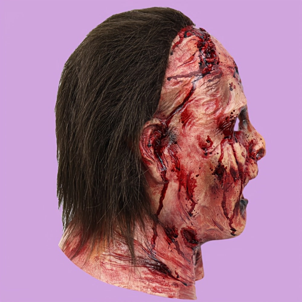 Halloween Latex Mask Scary Skull Bloody Decayed Face Horror Mask for Adults Cosplay Rave Party Stage Show Haunted House