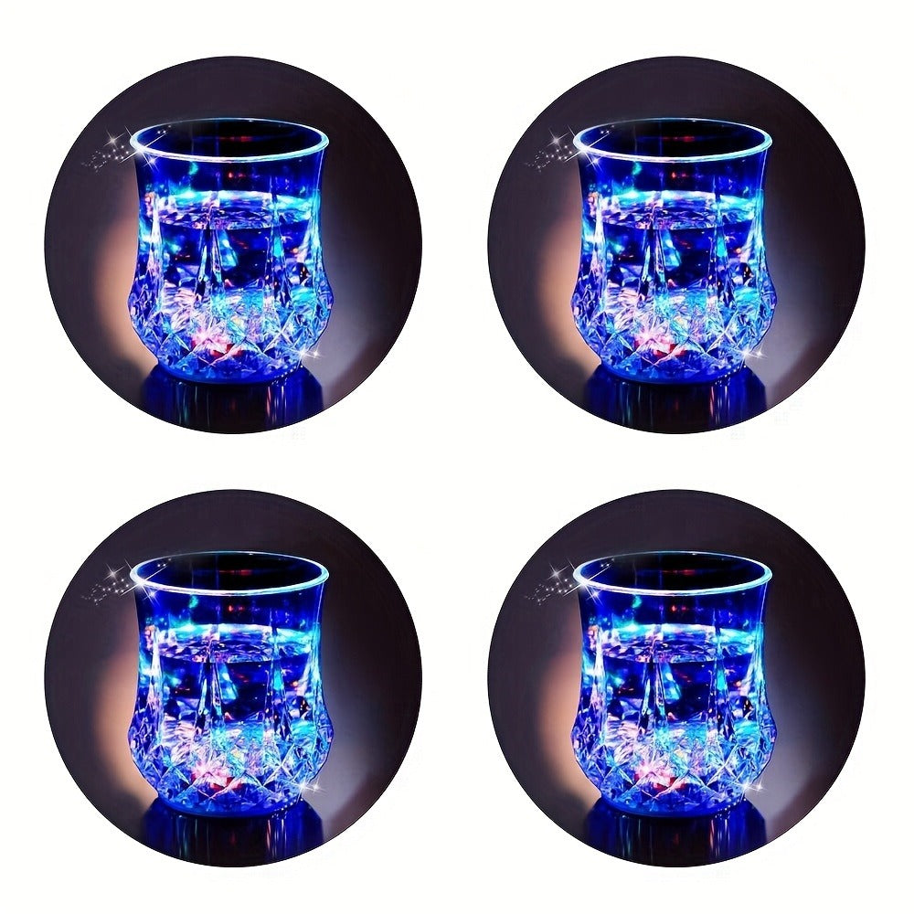 Light Up Cups 12 Pack – LED Luminous Sensor Glasses That Glow When Liquid Is Poured – 7-Color Gradient Flash Crystal Tumbler for Bar, KTV & Party – 6.76 Oz Cool Novelty Drinkware Gift