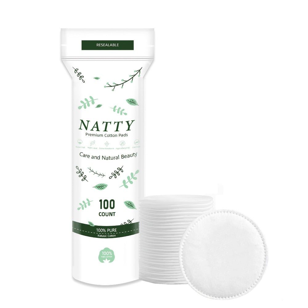 Makeup Remover Pads 600 Count Soft Hypoallergenic Lint-Free Cotton Rounds 360 Locking Edge Unscented Absorbent Disposable Face Pads for Makeup Removal Toner Skincare All Skin Types Women 6 Packs