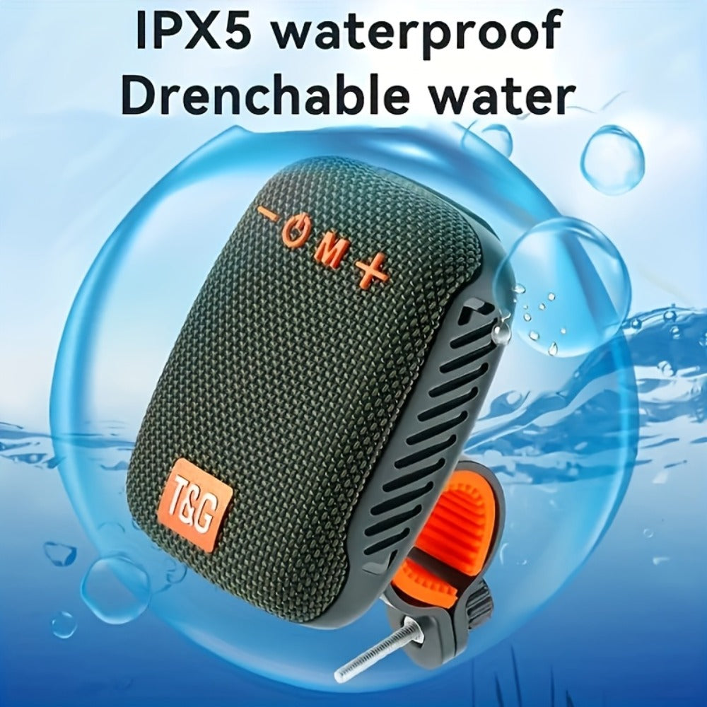 T&G 392 IPX5 Waterproof Cycling Bluetooth Speaker – Compact Outdoor Wireless Speaker with TWS Stereo, FM Radio, TF Card & USB Drive Support, Type-C Charging, Compatible with Phone & Tablet