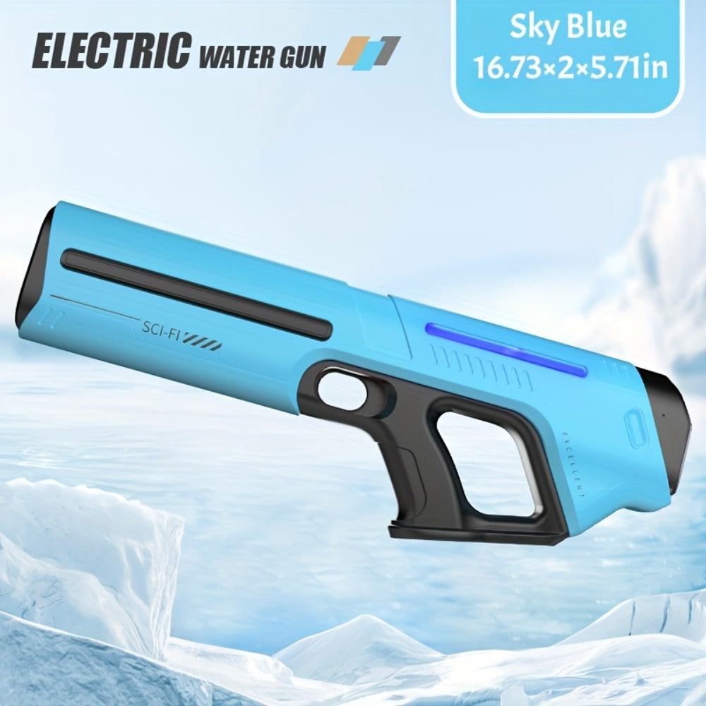 Electric Water Gun for Kids & Adults – LED Pulse Light Auto-Fill USB Rechargeable Squirt Blaster, 40ft Long Range Rapid-Fire, Pool Beach Backyard Summer Toy