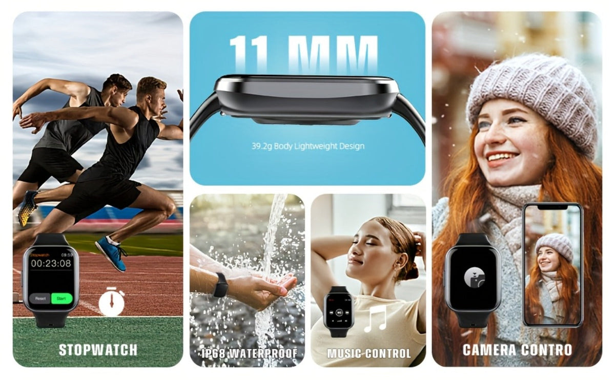 112 Sports Modes Smartwatch Bluetooth 5.3 for Men Women – 1.69" HD Touch Screen Wireless Calling Sleep Monitor Fitness Activity Tracker Compatible with iOS Android Off White Black Gift