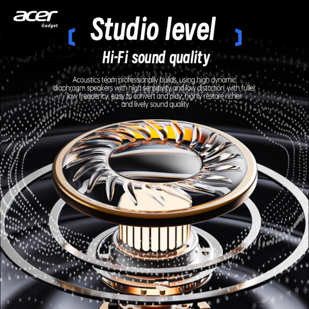 Acer TWS In-Ear Earbuds Noise Canceling Touch Control Sports Wireless Headphones Long Battery Life Lightweight for Running Workout Calls Compatible with Phone Tablet Valentine Gift