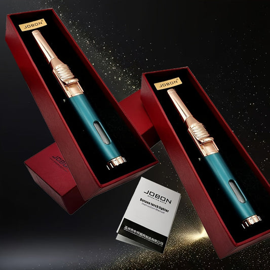 JOBON Refillable Butane Torch Lighter with Adjustable Flame and Rotating Nozzle