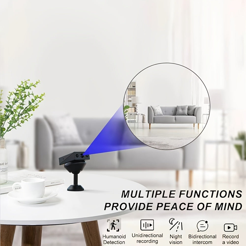 Mini Security Camera No WiFi No Internet Needed, Full HD 1080P Wireless Indoor Camera Built-In AP Hotspot, Night Vision, Motion Detection, Voice Recording, Cloud Storage – Home Garage Baby Pet Monitor