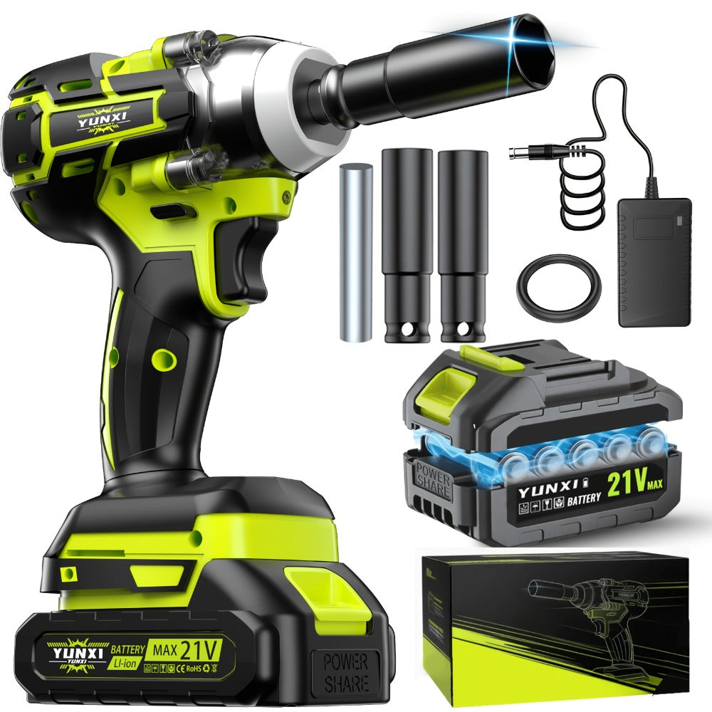 Cordless Impact Wrench Brushless Motor 3-in-1 High Torque – Rechargeable Battery, Lightweight Design, Variable Speed, for Car Repair, Auto Mechanic, Construction, Workshop & Household Maintenance – Multiple Battery & Accessory Configurations