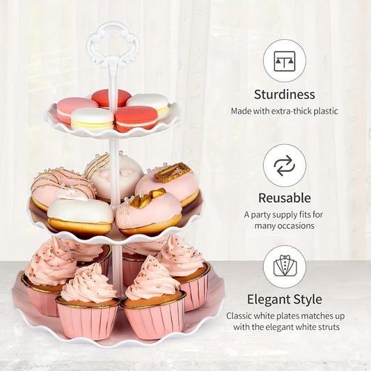 Tiered Cupcake Stand Set with 6 Dessert Stands and 4 Appetizer Trays