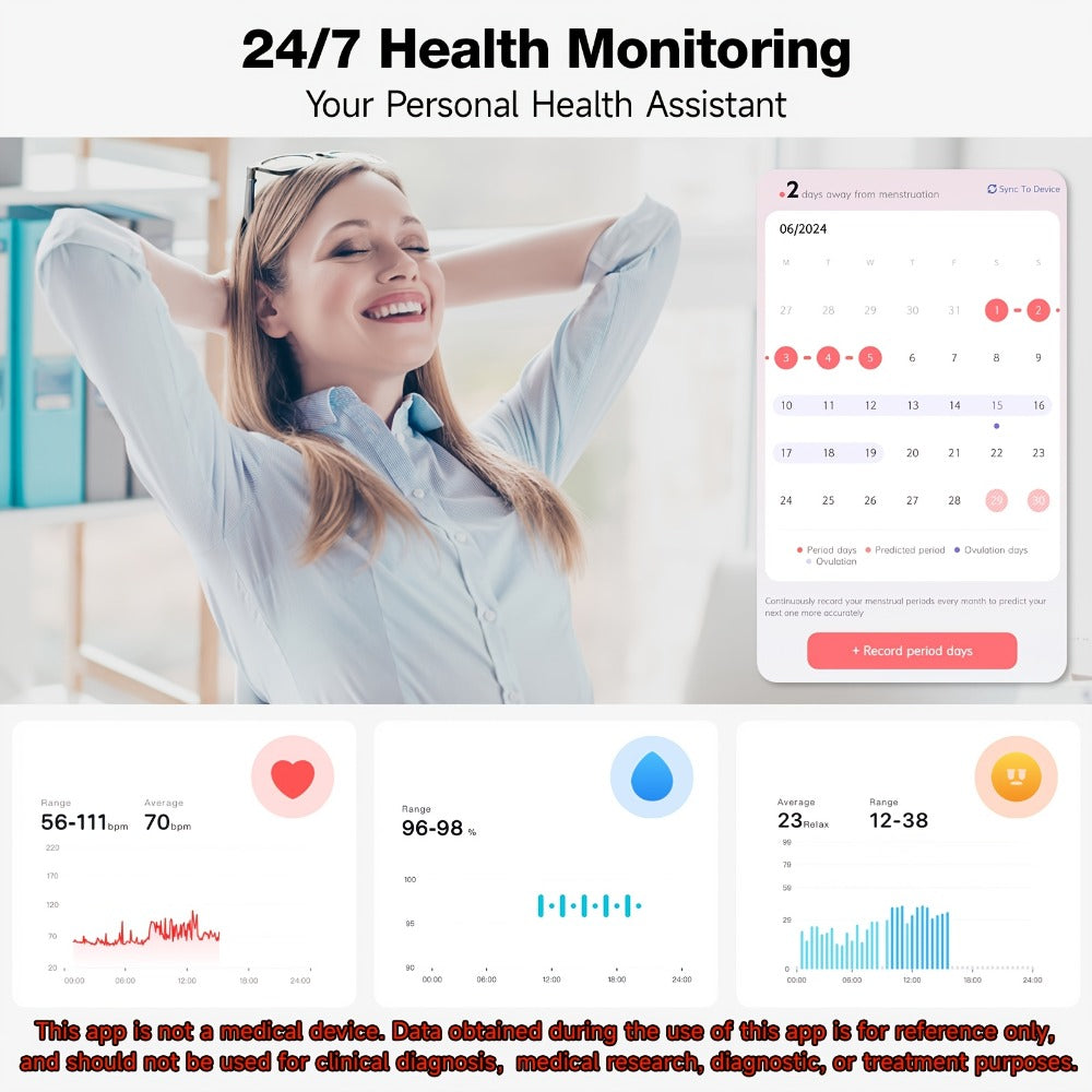 Smartwatch with Built-in Alexa FAWEIO 1.8" HD Touch Screen, Bluetooth Calling, 100+ Sport Modes, Fitness Tracker Heart Rate Sleep Monitor, Compatible with iPhone & Android – Smart Watch for Women Men 14 Colors
