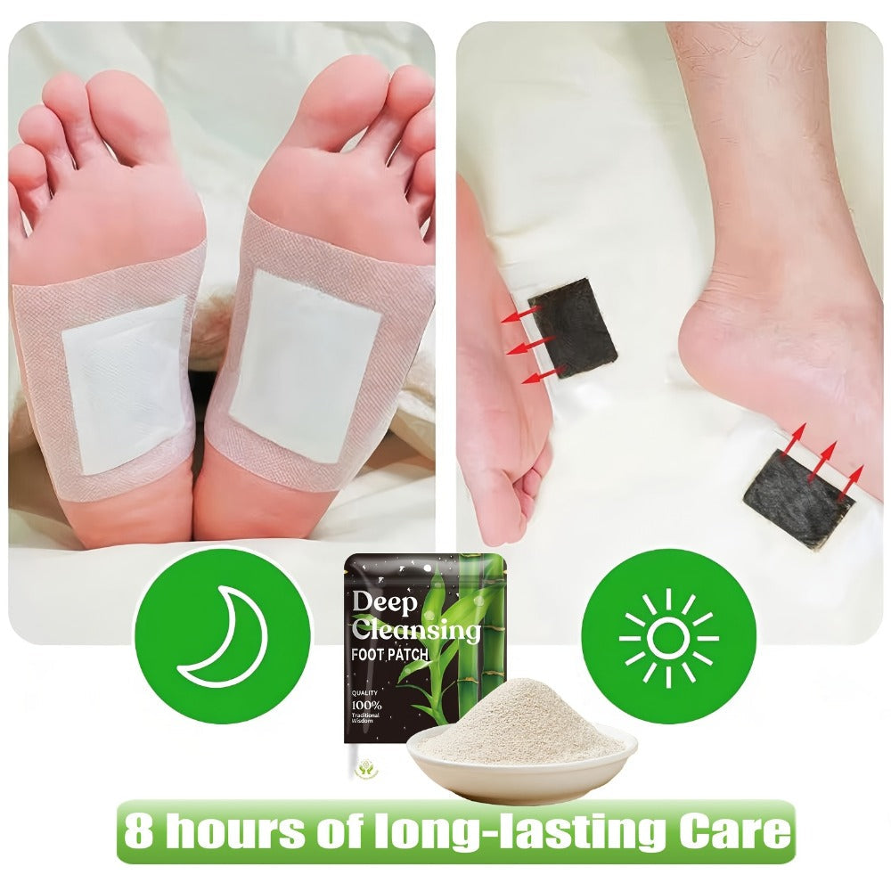Foot Detox Pads 100pcs Overnight Bamboo Vinegar & Ginger Powder — Deep Cleansing Alcohol-Free Natural Plant Patches, Moisturizing Foot Care for Women, Winter Wellness & Daily Use Gift