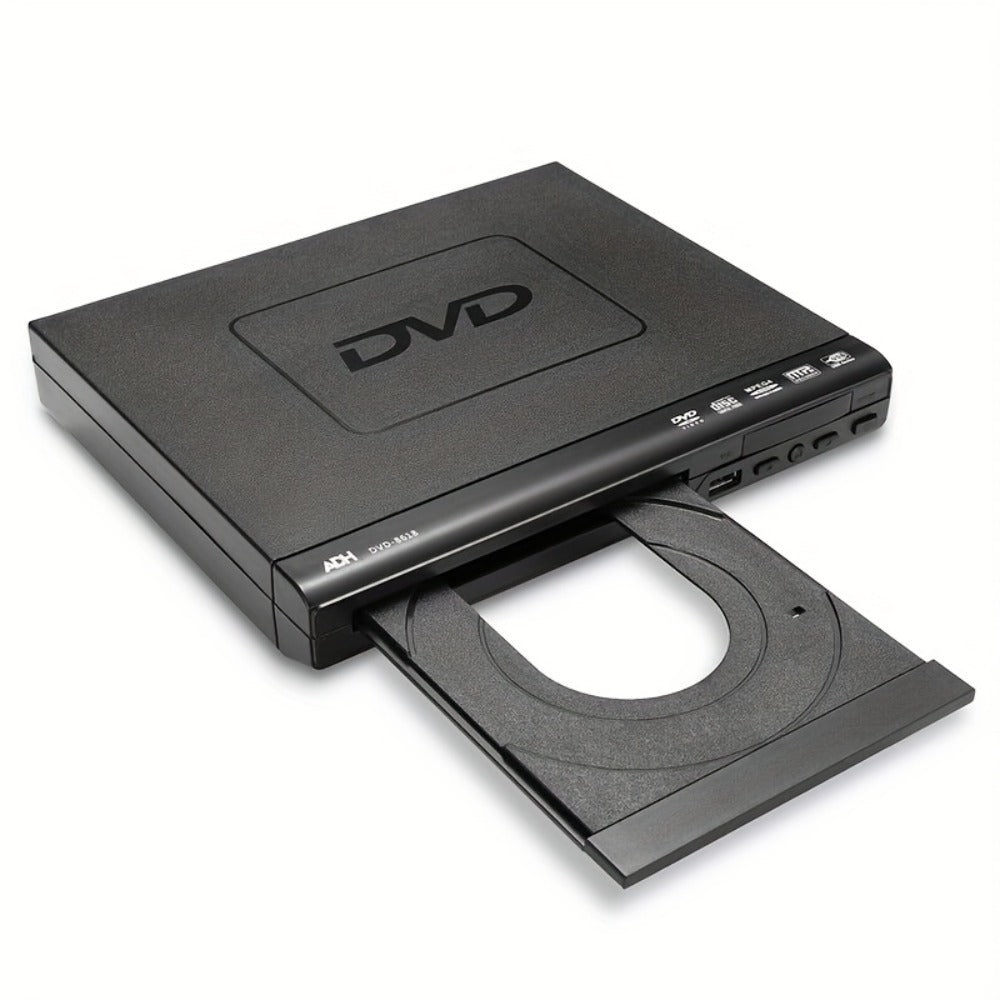 DVD Player for Seniors Region Free 1080P with USB Port & AV Cable – Simple Remote Control, Easy Setup, Plays DVD SVCD VCD CD-R MP3, Home Theater & Gift for Elderly, US Plug, Black