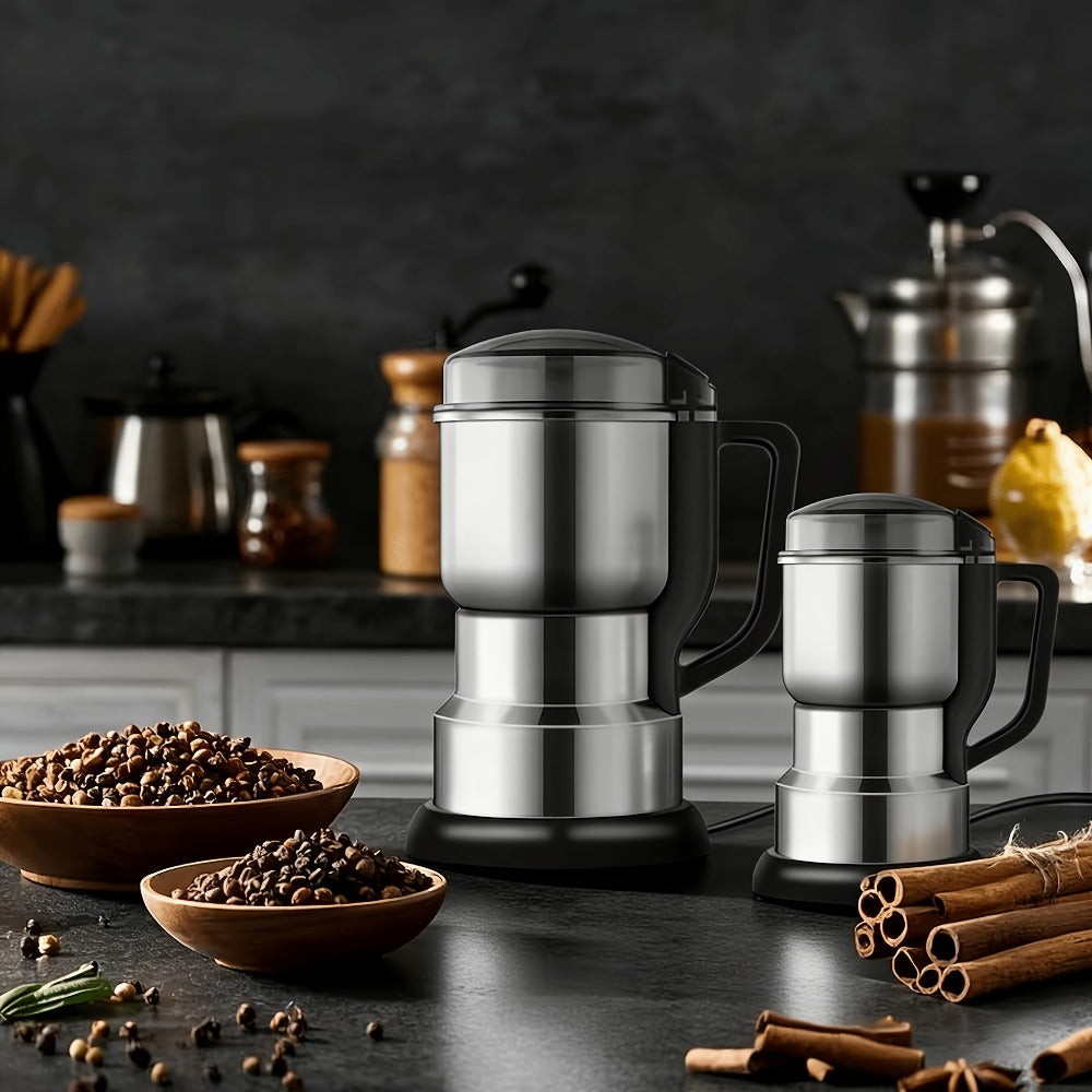 Electric Coffee Grinder 300W 25000RPM – 8-Blade Stainless Steel Spice & Grain Mill for Coffee Beans, Nuts, Spices | Home, Cafe & Camping