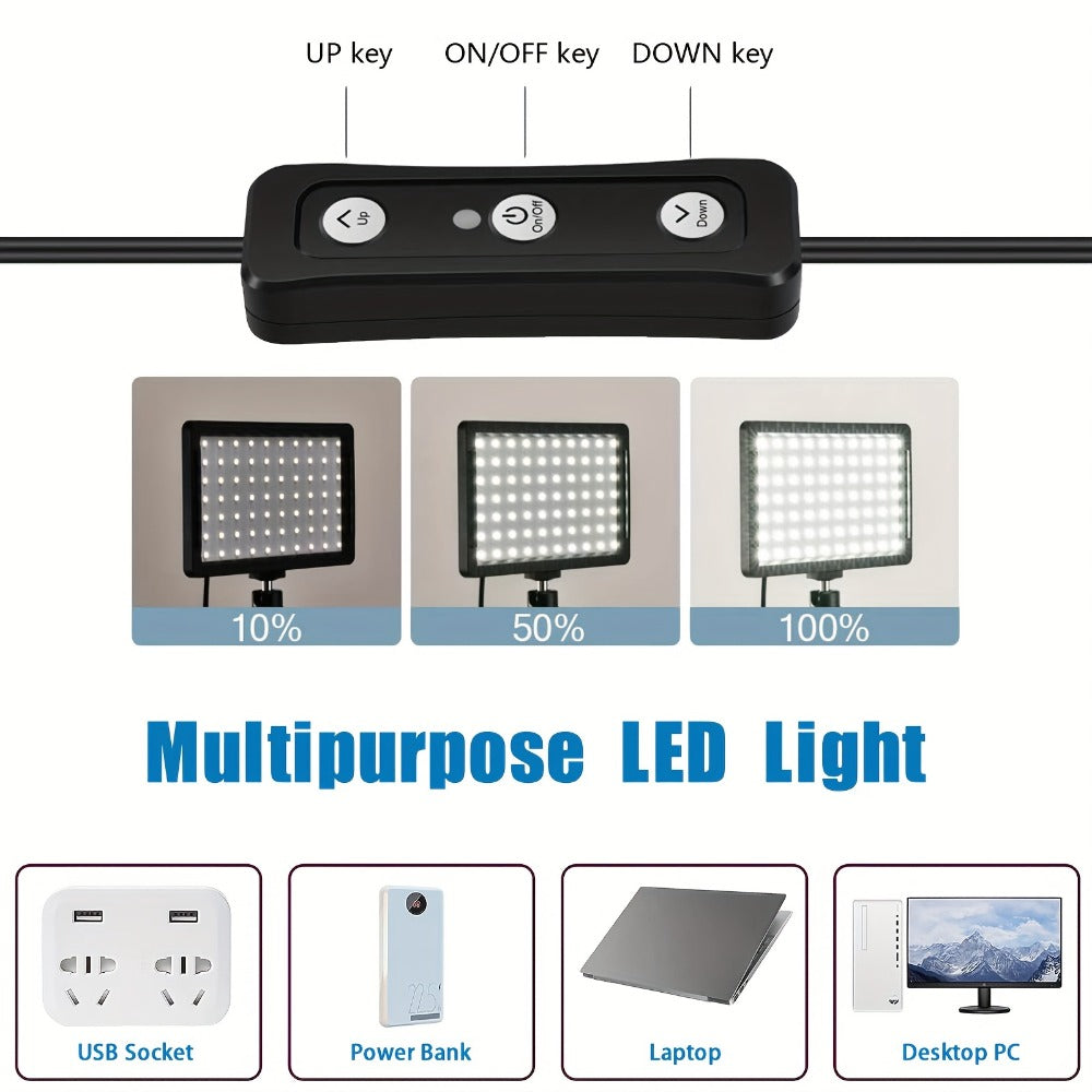 LED Video Fill Light Panel Kit with Tripod Stand & RGB Filters | Dimmable 5600K Studio Light for Vlogging, Photography, Video Streaming & Tabletop Shooting | 2 or 3 Pack