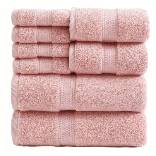Soft Bath Towel Set, 8- or 16-Piece with Hand Towels and Washcloths