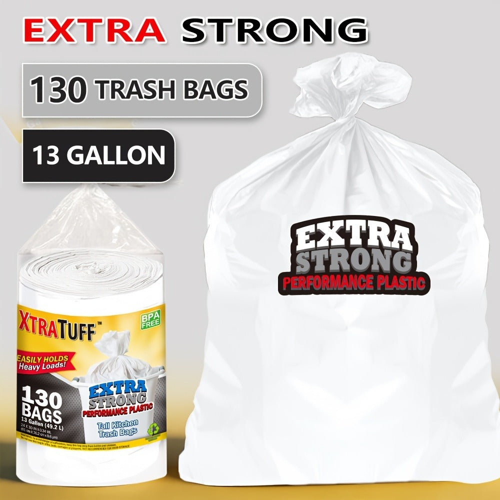 13 Gallon Trash Bags Heavy Duty – Expandable Drawstring & Clear Garbage Bags, Leak-Resistant Odor-Control Liners for Kitchen, Bedroom, Office, Outdoor Use (44/85/104/170/180/360 Count)