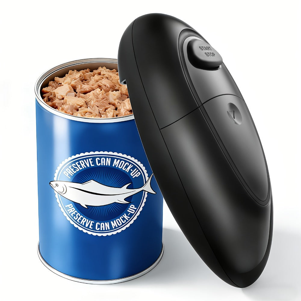 Automatic Can Opener Hands-Free | Electric Battery-Powered One-Touch Can Opener for All Can Sizes, Safe Smooth Edge, Food-Safe Portable Kitchen Tool – No Sharp Edges, Easy to Use, Multiple Colors