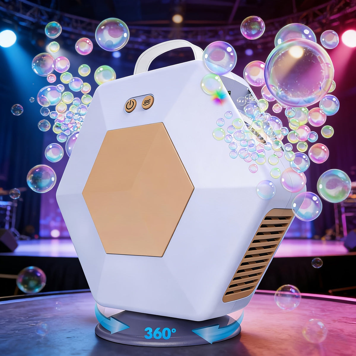 Bubble Machine shown in the White option