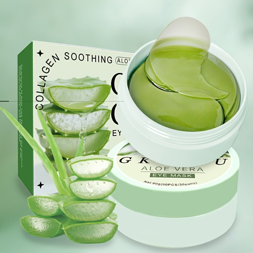 Collagen Under Eye Patches 60pcs — Arovira Hydrating Eye Mask for Dark Circles, Puffiness & Fine Lines, Firming Anti-Aging Eye Treatment, Fragrance-Free, Natural Ingredients, Elegant Gift Packaging