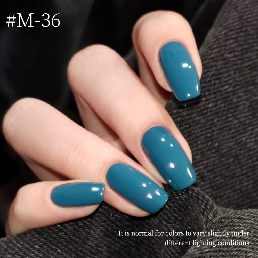 Blue Gel Nail Polish Set 6 Colors — Peacock Sky Sapphire Navy Light Deep Blue High Saturation UV LED Soak Off Alcohol Free Long Lasting Salon Quality Manicure Pedicure Nail Art Gift for Women