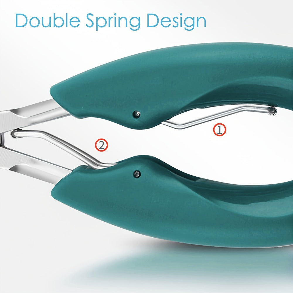 Toenail Clippers for Thick Nails & Ingrown Toenails 3 Pack Sharp Curved Blade Surgical Steel — Double Spring Ergonomic Podiatrist Nail Clipper for Men Women Seniors, Professional Pedicure Tool