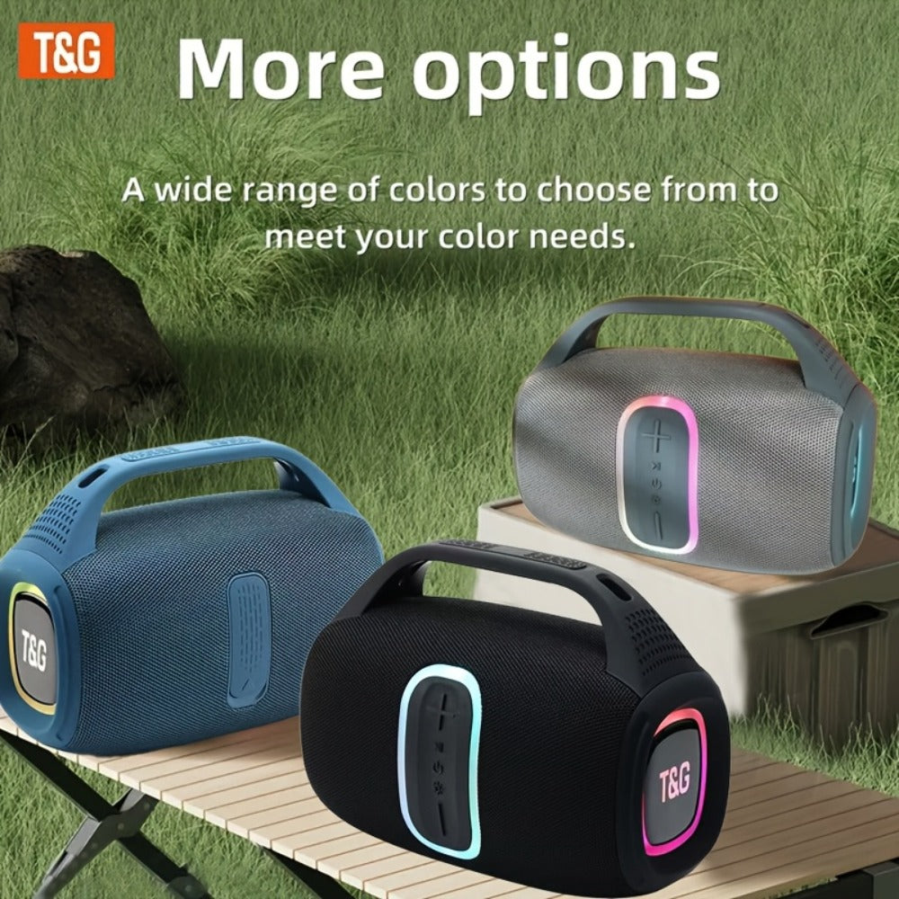 TG674 30W Outdoor Portable Bluetooth Speaker IPX4 Waterproof Dual Pairing Stereo 3600mAh Battery Booming Bass Handle Wireless Subwoofer Speaker for Camping Party