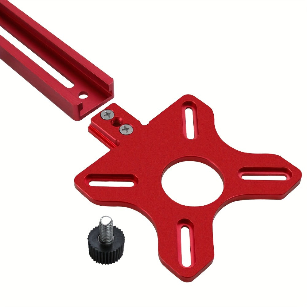 Router Circle Cutting Jig 3-in-1 Woodworking Milling Fixture Precision Circular Cut Guide with Adjustable Groove Bracket for Accurate Dimensional Wood Cutting DIY Carpentry Projects