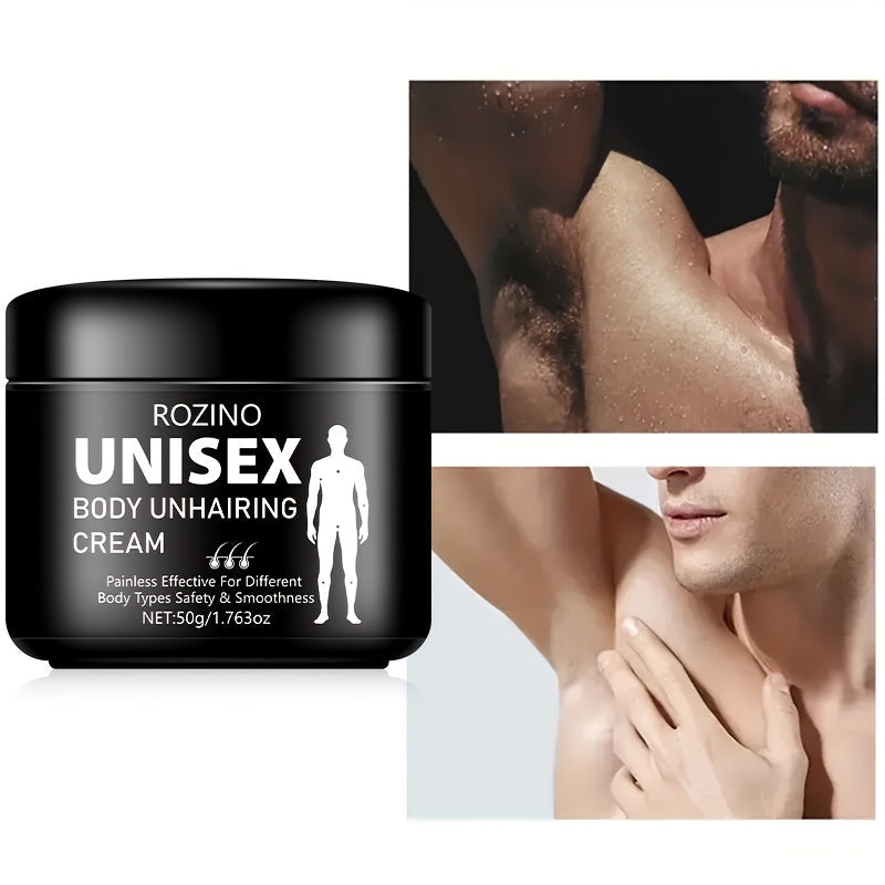 Hair Removal Cream 5-Minute Fast Depilatory for Legs Arms Armpits Abdomen 50g - Gentle Painless No Residue Moisturizing Body Hair Remover for Women Men All Skin Types Razor-Free