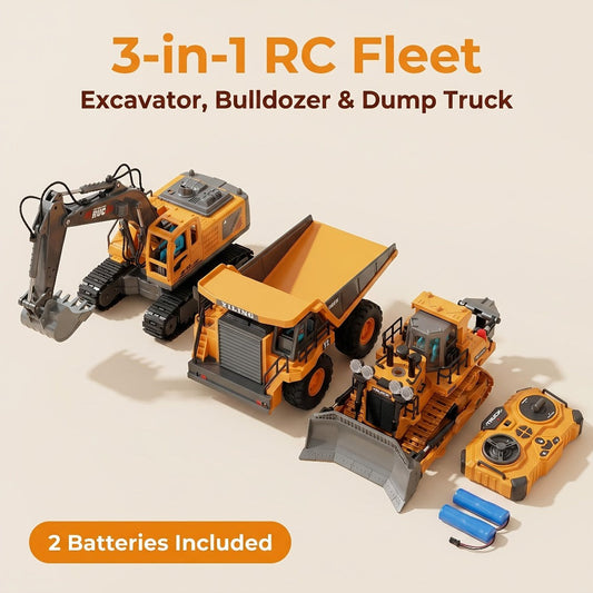 RC Construction Vehicle Toy with 2.4G Remote Control and Two Model Options