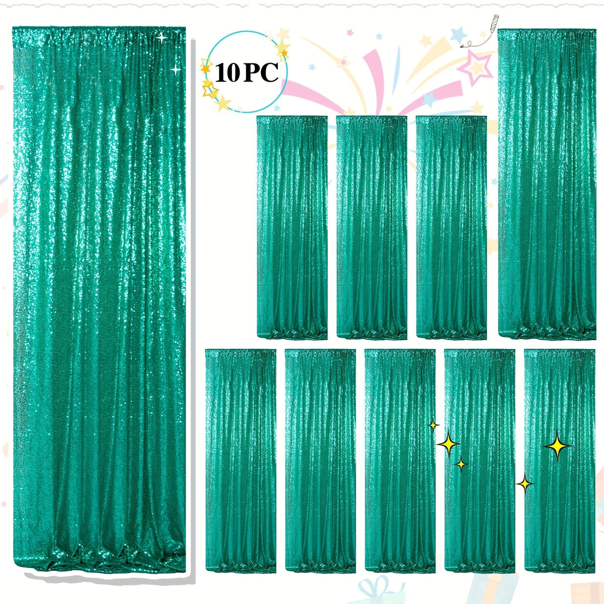 Sequin Backdrop Curtains 2FTx8FT Glitter Photography Background Panels for Party Wedding Birthday Stage Decoration Gold Yellow Shimmer Curtain Set 4 6 10 Panels Available