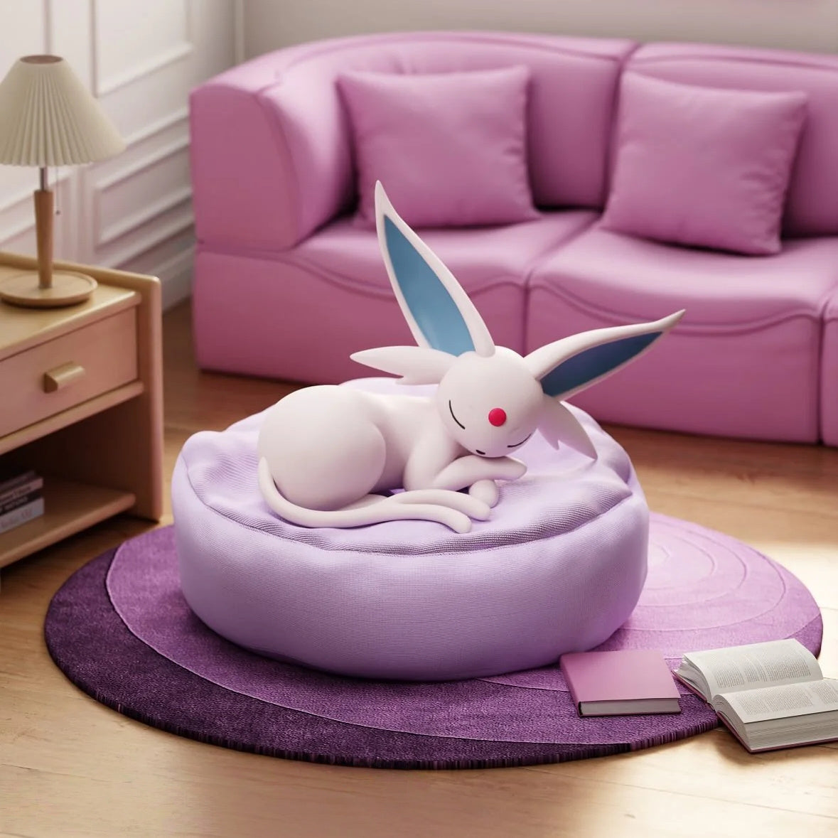 Eevee Eeveelutions Sleeping Pose Blind Box PVC Figure – All 9 Characters Vaporeon Jolteon Flareon Espeon Umbreon Leafeon Glaceon Sylveon, Kawaii Collectible Desk Ornament Gift for Pokemon Fans
