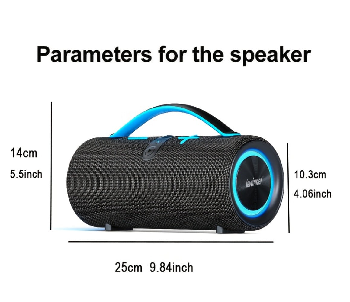 Portable Outdoor Bluetooth Speaker 60W High-Power Subwoofer – 7-Mode RGB Ambient Lighting, Long Battery Life, Type-C Charging, Loud Wireless Speaker for Family Outdoor Parties & Camping