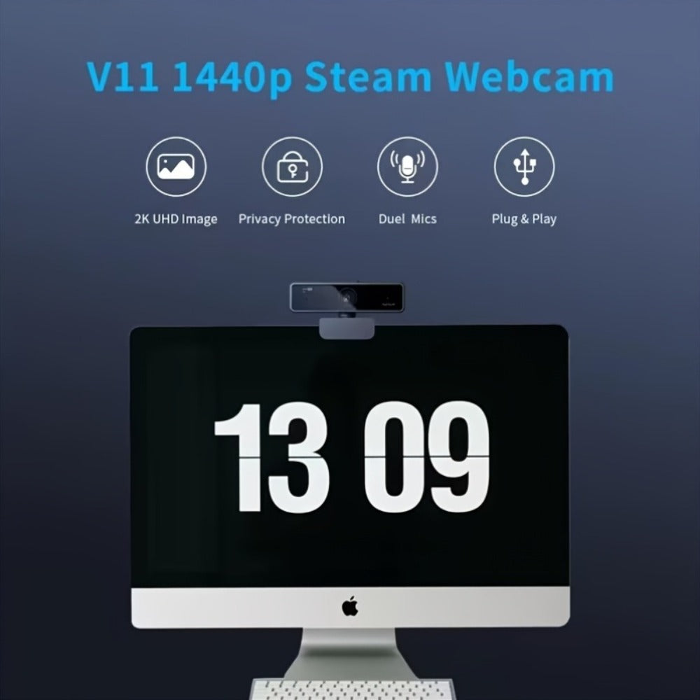4K Webcam AI Auto Framing True Autofocus with Dual Noise Canceling Mics & 90° FOV – NUROUM V11/V15/V32 Plug and Play USB Camera for Zoom Meetings, Gaming & Home Office, 1080P/2K/4K