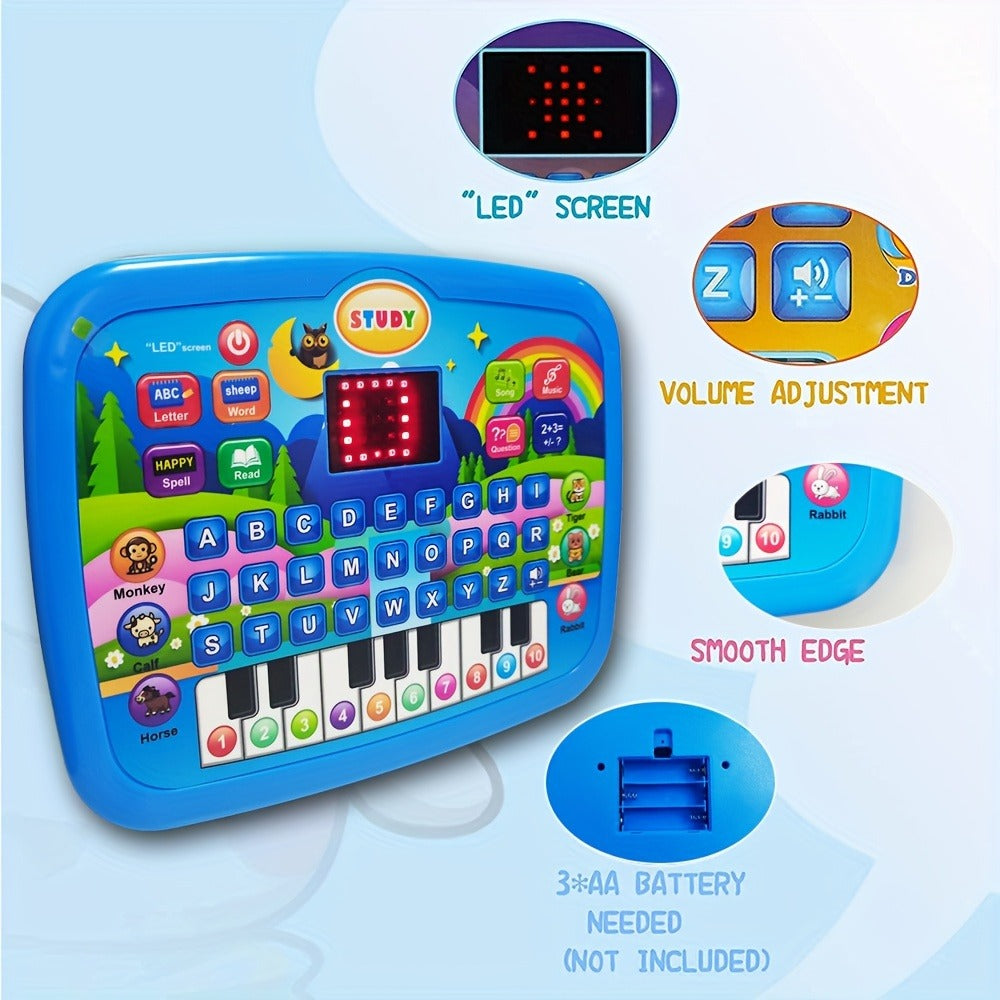 Educational Learning Machine for Kids with 2.2" Screen Alphabet Numbers Music Animals Piano Keys | Interactive Toddler Tablet Toy for Boys Girls Ages 2 3 4 5 | Best Birthday Christmas Gift