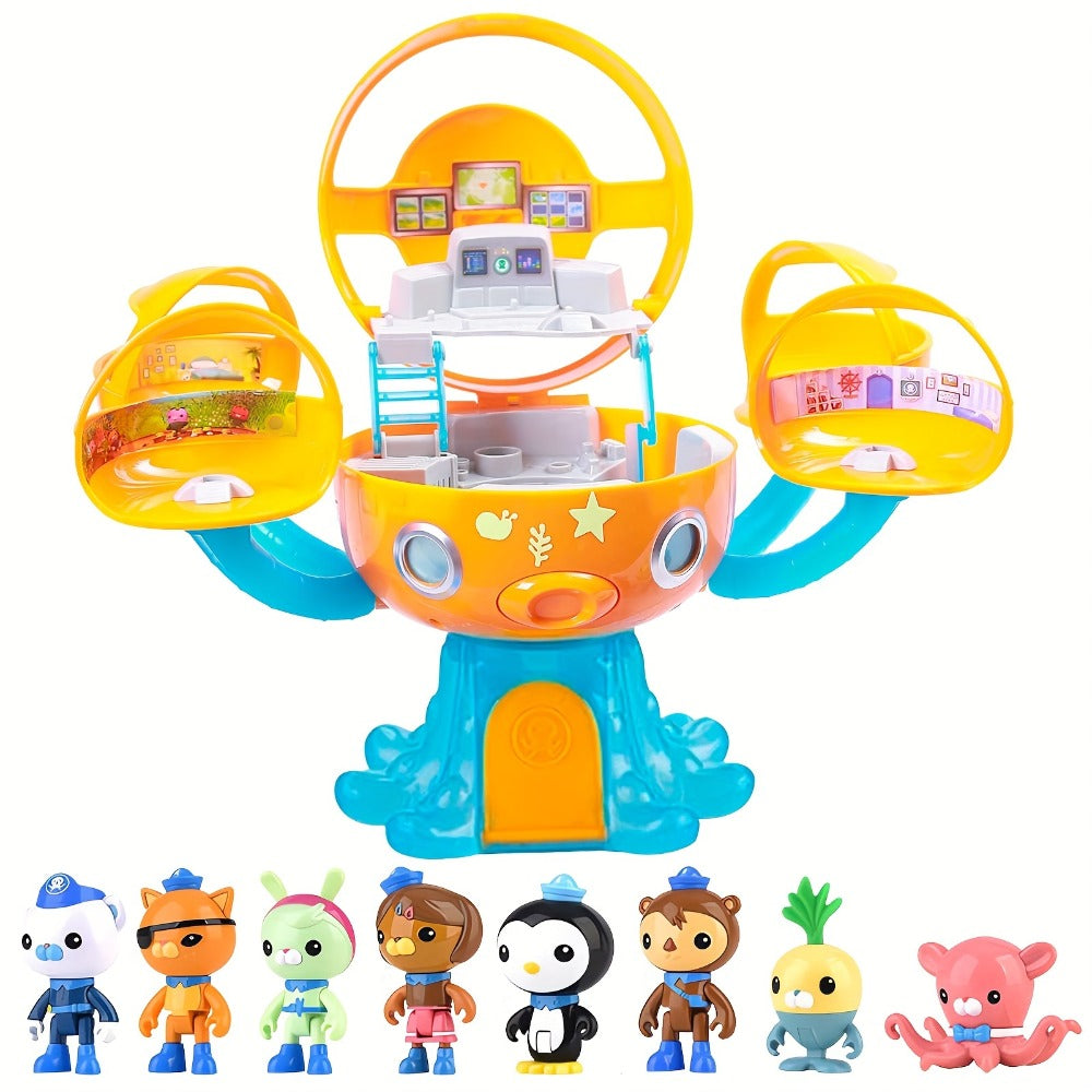 Octonauts Octopod Castle Adventure Playset – 8 Action Figures Glow Stickers Light Sound Effects, Interactive Ocean Toy Gift for Boys Girls Kids Ages 3+ Birthday Christmas