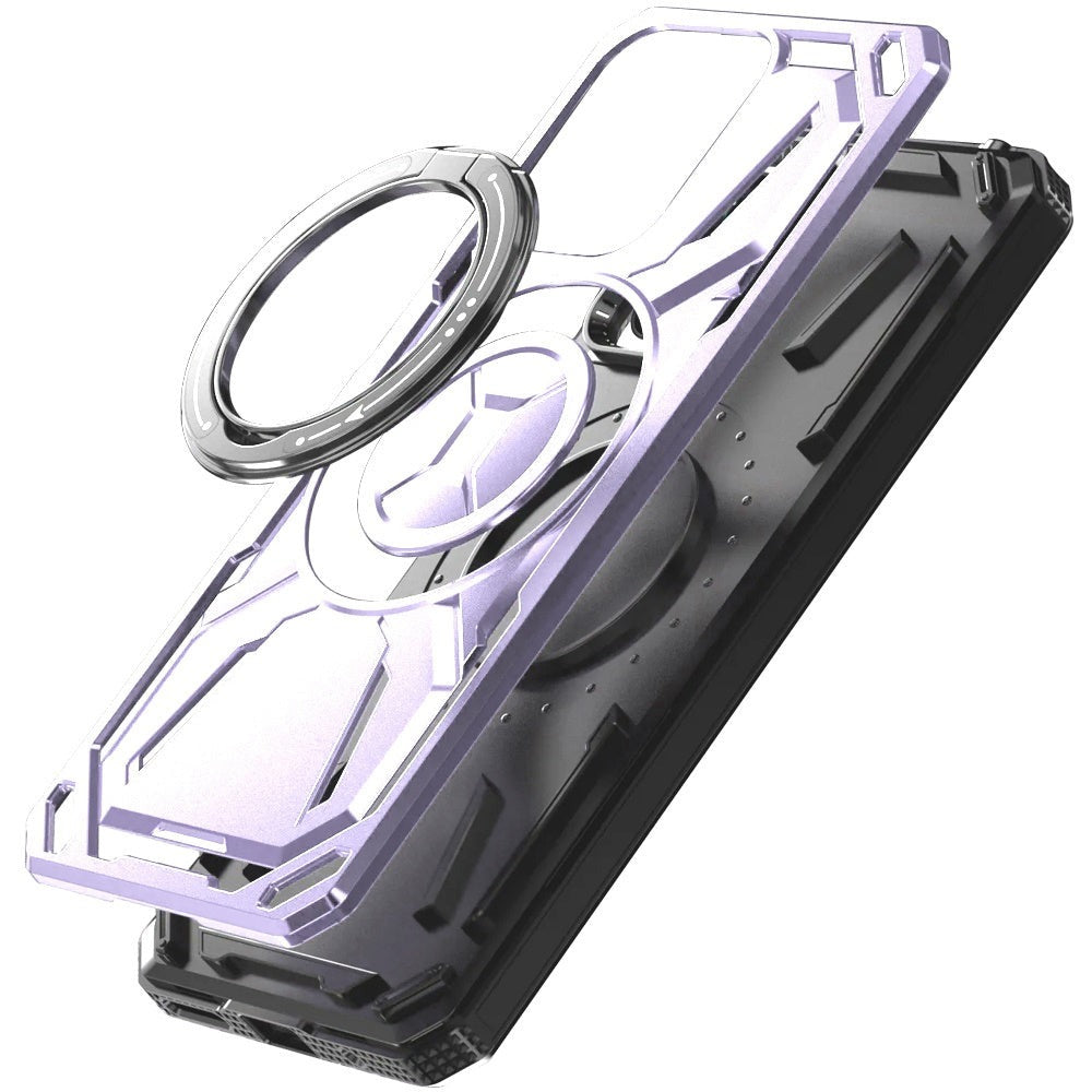 Moto G Power 5G 2025 Case with Tempered Glass Screen Protector & Magnetic Ring Stand 360° Rotatable Kickstand – Shockproof Wireless Charging Compatible Protective Cover for Motorola Moto G Power 5G 2025