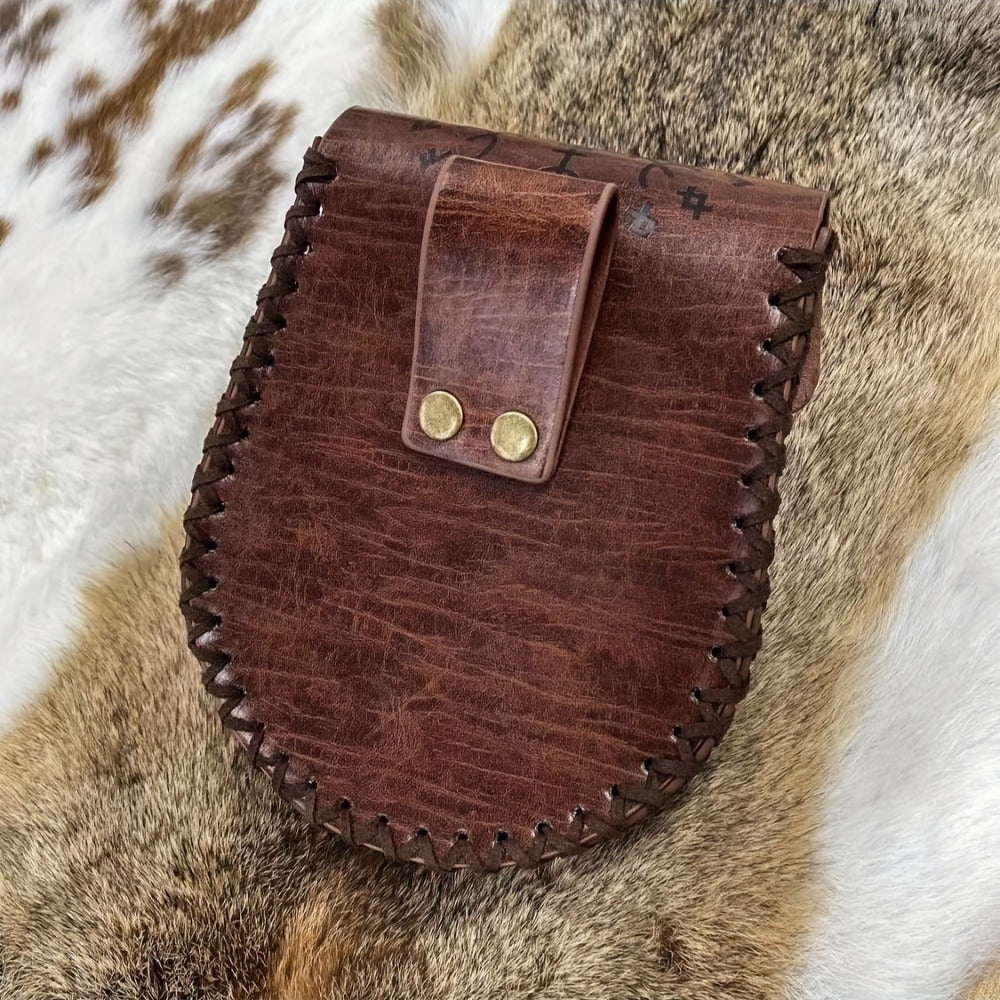 Viking Belt Pouch, Faux Leather Medieval Waist Bag for LARP, Renaissance Faire and Cosplay, 5 Styles