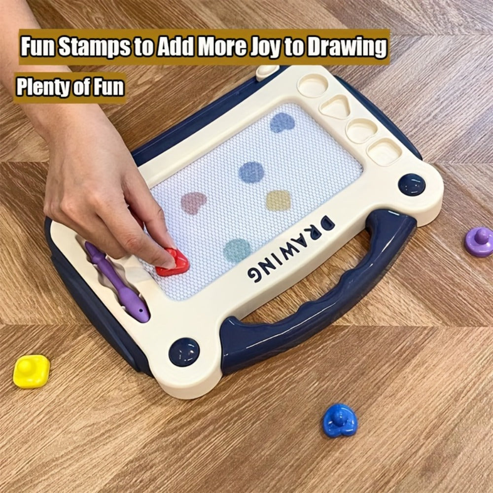 Magnetic Drawing Board for Kids Colorful Erasable Sketch Pad with Stylus and Stamps Portable Doodle Board for Toddlers Ages 3+ Indoor Outdoor Travel Gift for Boys Girls