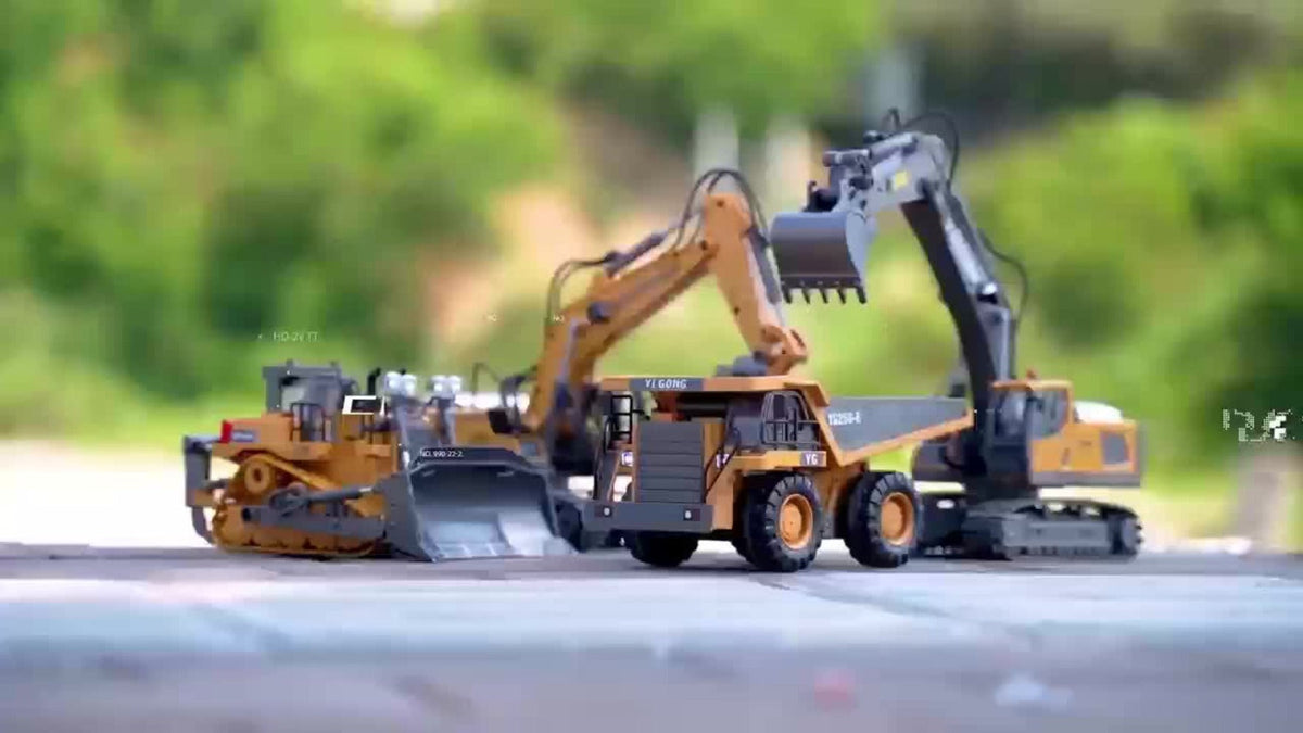 RC Construction Vehicle Toy with Excavator, Dump Truck and Loader Options