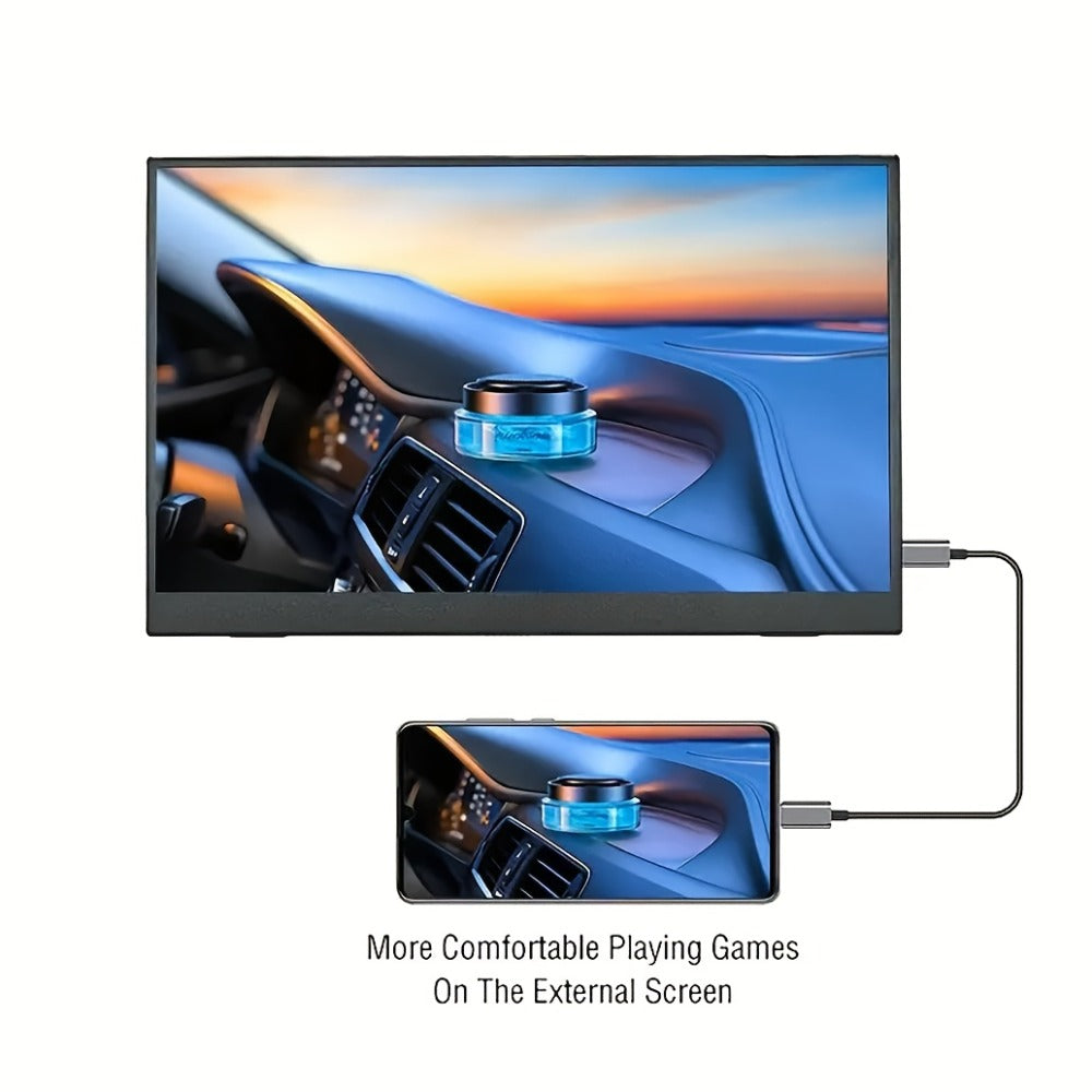 15.6 Inch Portable Monitor 1080P Touchscreen USB-C, 100% sRGB 72% NTSC IPS Travel External Second Screen for Laptop PC iPhone Android, Gaming Monitor with HDMI USB-C