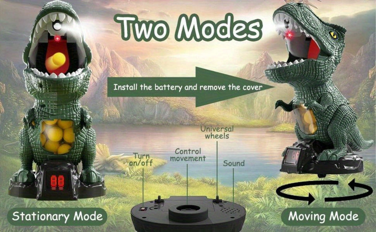 Dinosaur Shooting Toy Set for Kids – Air Pump Foam Bullet Blaster with Moving Dinosaur Targets | Twin Pistol, Family Pack & Launcher Editions | Hand-Eye Coordination | Ages 3-9 Gift