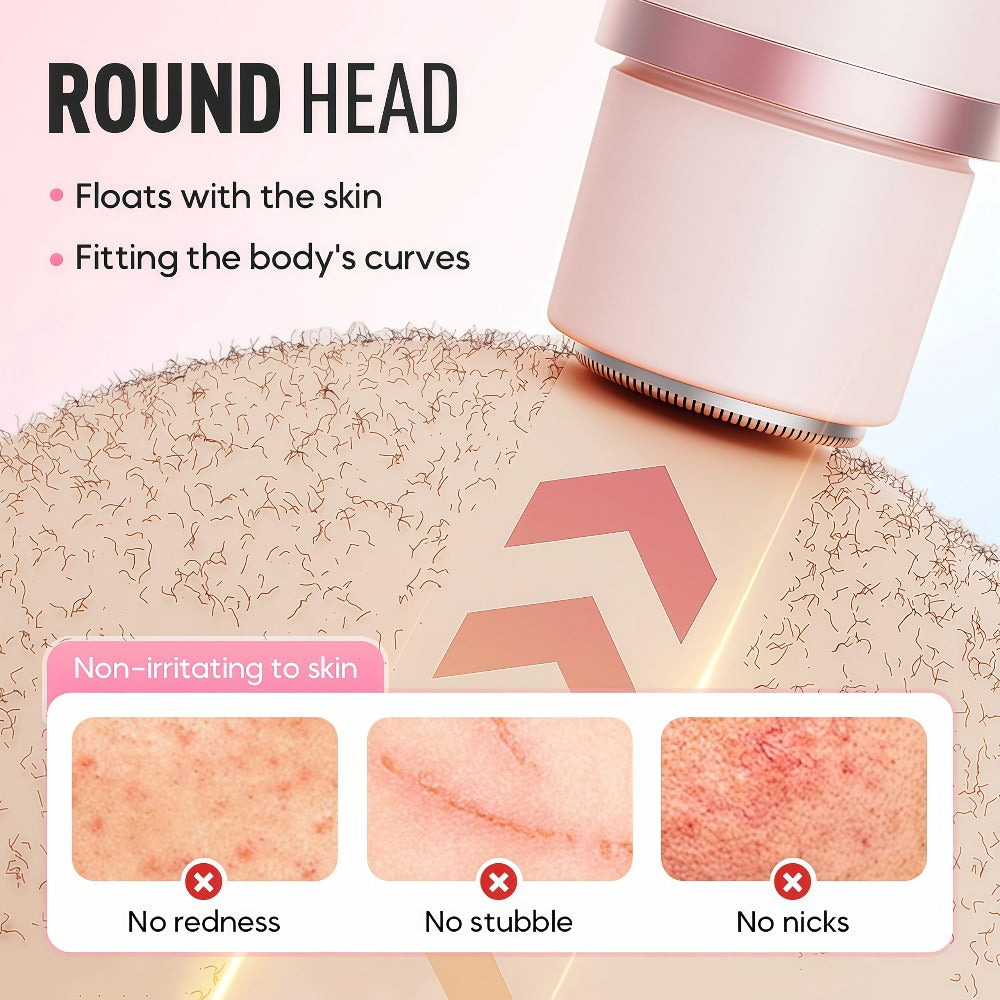 Electric Hair Trimmer for Women Dual Head IPX7 Waterproof USB Rechargeable Painless Bikini Trimmer Face Body Shaver Arms Legs Underarm Bikini Line Sensitive Skin Pink Special Edition Gift Set