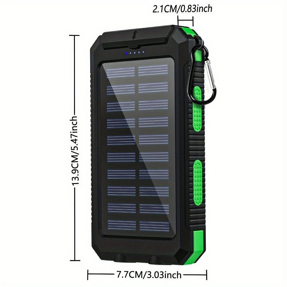 Solar Power Bank 45800mAh QC3.0 Fast Charging – Dual USB Portable Charger with LED Flashlight for Camping Hiking Travel Emergency, High Capacity Battery Pack for All Cell Phones & Devices