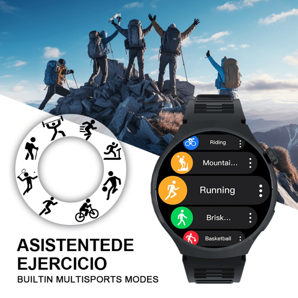 OLED Smartwatch 2.01 Inch Round Screen 95% Screen Ratio Fitness Tracker Running Cycling Walking Step Counter Music Control 300mAh Battery Lightweight Silicone Band Men Women 7 Styles Black Gray 2026