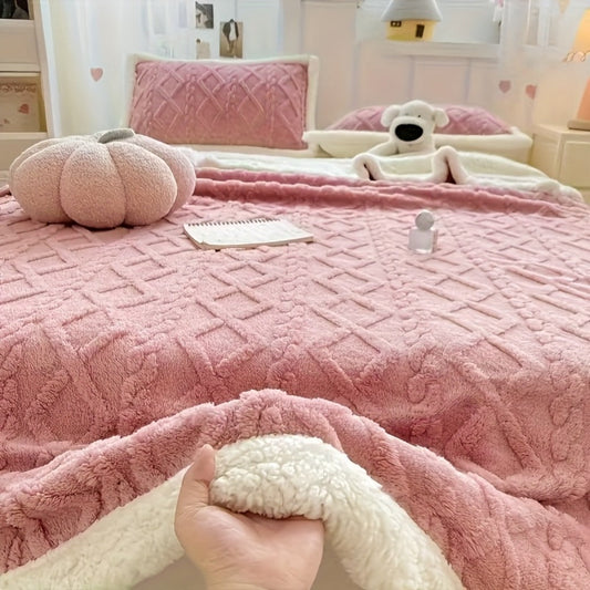 Taffeta Blanket, Double-Sided Smooth Throw for Bed and Couch in 5 Colors
