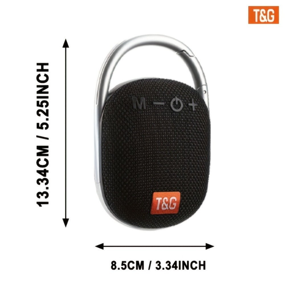 Mini Portable Bluetooth Speaker with LED Lights – Micro SD/TF Card Support, Integrated Latch, Stereo Audio, Compact Wireless Speaker for Home, Outdoor, Travel, Camping, Halloween & Holiday Parties