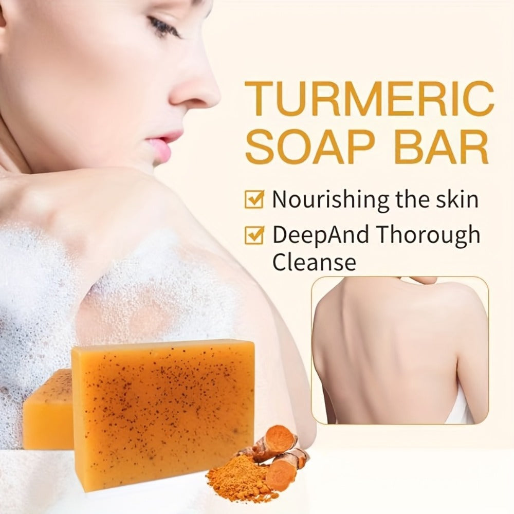 Turmeric Kojic Acid Soap Bar with Lemon Honey Natural Handmade Brightening Soap 12 Bars 100g Each with Bubble Net for Dark Spots Hyperpigmentation Glowing Skin Face Body All Skin Types