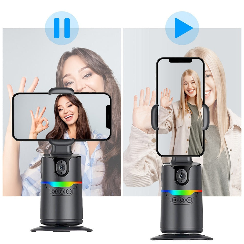 Auto Tracking Tripod with Detachable Remote & Rechargeable Battery – No App Needed, 360° Smart Phone Holder for TikTok, YouTube, Live Streaming, Fitness & Solo Content Creation