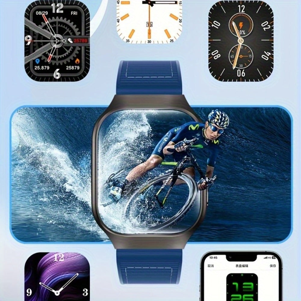 Smartwatch with Mini Games & Voice Assistant, 2.01" Curved Full Touch Screen, HD Wireless Calling, 100+ Sport Modes, Heart Rate SpO2 Sleep Tracker, Magnetic Charging, Deployable Buckle – Men & Women