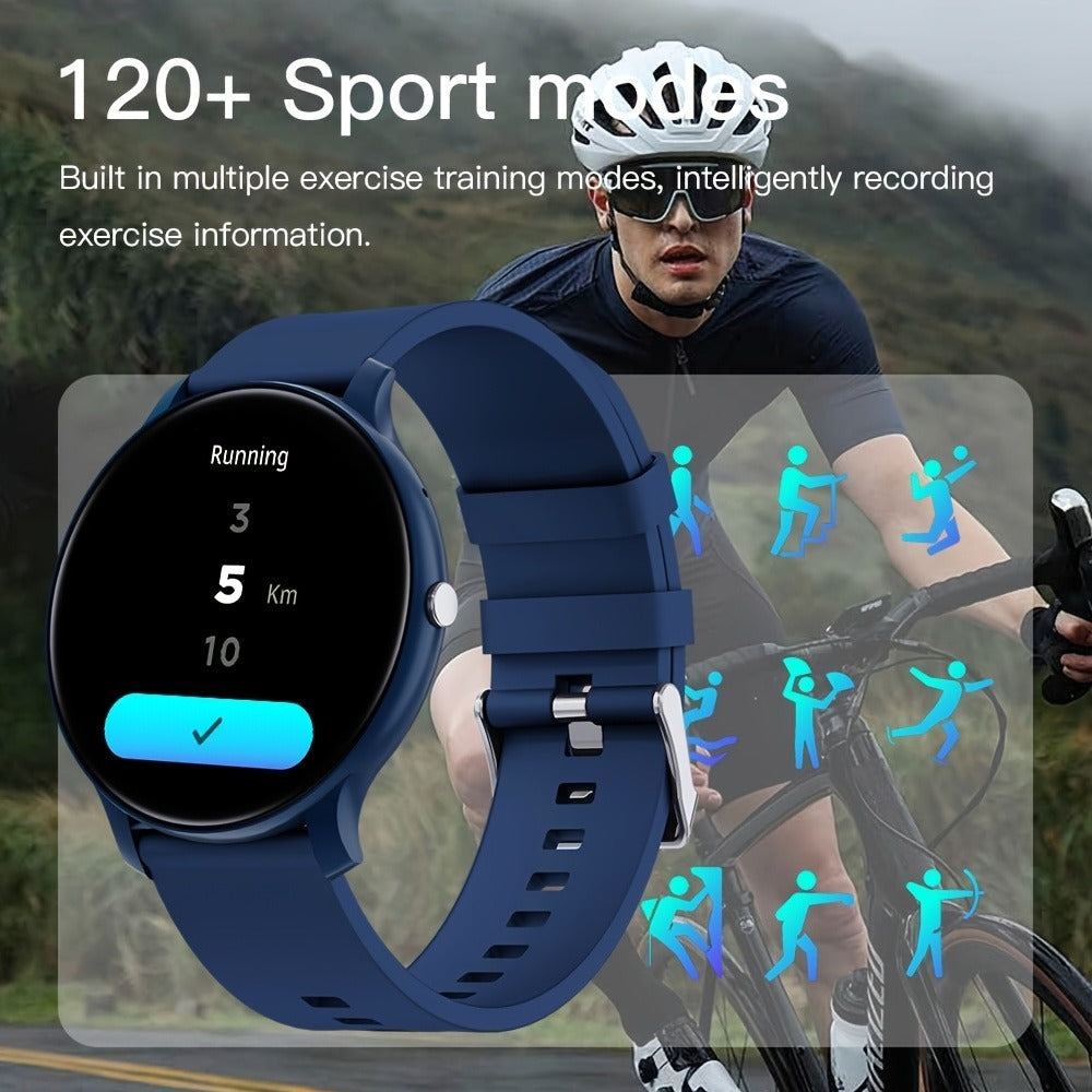 IP68 Waterproof Fitness Tracker Smartwatch, SIM-Free Wireless Calling, Music Control, Step Counter Pedometer & Distance Meter, 100+ Sport Modes, Heart Rate SpO2 Sleep Tracker, Rechargeable Battery – Android & iPhone Compatible