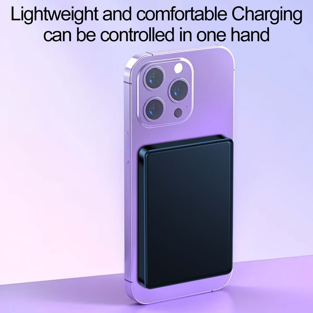 MagSafe Compatible Magnetic Power Bank 5000mAh Ultra Slim 20W Fast Charging – Portable Charger for iPhone 17 16 15 14 13 12 | Snap-On Wireless Battery Pack | Blue Purple Pink Grey Silver