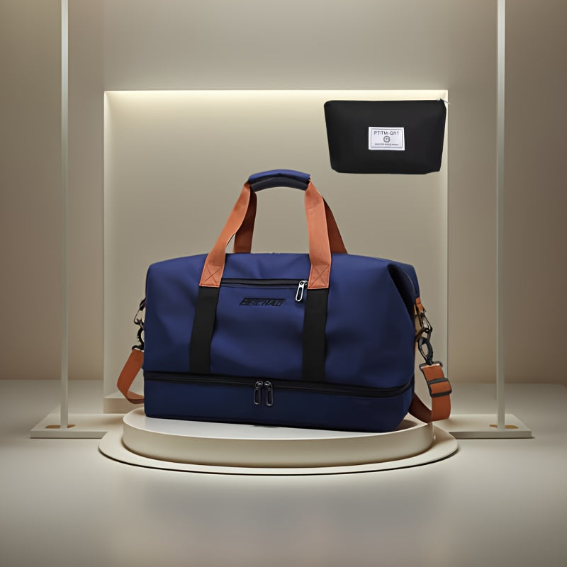 Waterproof Travel Bag Women Gym Yoga Bag Dry Wet Separation Large Capacity Overnight Weekend Tote Duffel Bag Fitness Sports Handbag Outdoor Leisure Luggage Bag
